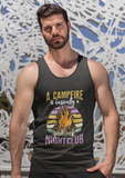 Campfire rednect night club; 100% cotton tank top. Removable tag for comfort