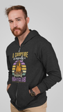 Campfire rednect night club; Full-zip hoodie sweatshirt