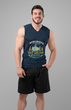 Camp stories are forever; 100% cotton Seamless double-needle ⅞” neck Double -needle armholes and hem