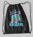 camper rockin, don't knock; 100% Cotton sheeting Dyed-to match draw cord closure