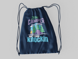 camper rockin, don't knock; 100% Cotton sheeting Dyed-to match draw cord closure