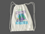 camper rockin, don't knock; 100% Cotton sheeting Dyed-to match draw cord closure