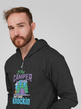 camper rockin, don't knock; Full-zip hoodie sweatshirt