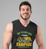 Camping and waiting for camping; 100% cotton Seamless double-needle ⅞” neck Double -needle armholes and hem
