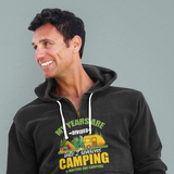 Camping and waiting for camping; Full-zip hoodie sweatshirt