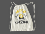 Camp Cocktail; 100% Cotton sheeting Dyed-to match draw cord closure