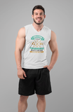Camp Chugabrewski, ; 100% cotton Seamless double-needle ⅞” neck Double -needle armholes and hem