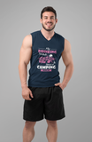 Drinking friends have Camping problem, ; 100% cotton Seamless double-needle ⅞” neck Double -needle armholes and hem