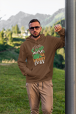 Camp more worry less; Pull-over hoodie sweatshirt