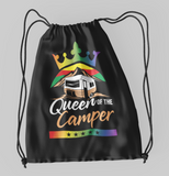 Queen of Camper; 100% Cotton sheeting Dyed-to match drawcord closure