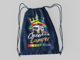 Queen of Camper; 100% Cotton sheeting Dyed-to match drawcord closure