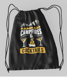 Campfires & Cocktails; 100% Cotton sheeting Dyed-to match draw cord closure