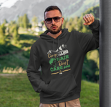 Camp Hair; Don't care; Pull-over hoodie sweatshirt