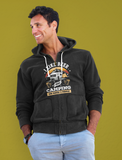 Like Beer and Camping; Full-zip hoodie sweatshirt