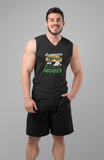 Campers do it in woods; 100% cotton Seamless double-needle ⅞” neck Double -needle armholes and hem
