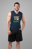 Campers do it in woods; 100% cotton Seamless double-needle ⅞” neck Double -needle armholes and hem