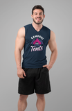 Campers do it in tents; 100% cotton Seamless double-needle ⅞” neck Double -needle armholes and hem