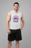 Campers do it in tents; 100% cotton Seamless double-needle ⅞” neck Double -needle armholes and hem