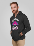 Campers do it in tents; Full-zip hoodie sweatshirt