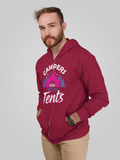 Campers do it in tents; Full-zip hoodie sweatshirt