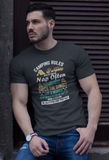 Camping Rules.  Wake up ; 100% cotton Tee Removable tag for comfort