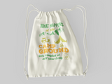 What happends get laughed at; 100% Cotton sheeting Dyed-to match draw cord closure