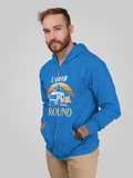 I sleep around; Full-zip hoodie sweatshirt