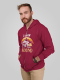 I sleep around; Full-zip hoodie sweatshirt