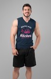 Bitches with Hitches; 100% cotton Seamless double-needle ⅞” neck Double -needle armholes and hem