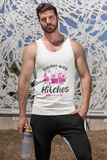 Bitches with Hitches; Soft 100% cotton tank top. Removable tag for comfort