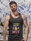 Campfires get me Hot; 100% cotton tank top. Removable tag for comfort