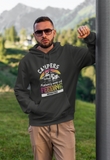 Campers feed mosquitoes; Pull-over hoodie sweatshirt