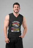 Campers feed mosquitoes; 100% cotton Seamless double-needle ⅞” neck Double -needle armholes and hem
