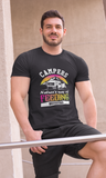 Campers feed mosquitoes; 100% cotton Tee Removable tag for comfort