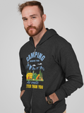 Camping air smells better; Full-zip hoodie sweatshirt