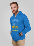 Camping air smells better; Full-zip hoodie sweatshirt