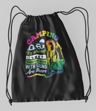 Camping hot guys; 100% Cotton sheeting Dyed-to match drawcord closure
