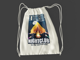Bonfire is a nightclub; 100% Cotton sheeting Dyed-to match draw cord closure
