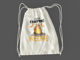 Burned my weenie; 100% Cotton sheeting Dyed-to match draw cord closure
