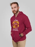 Campfire in old house; Full-zip hoodie sweatshirt