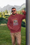 Camp to escape own species; Pull-over hoodie sweatshirt
