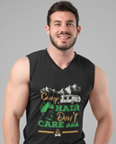 Camp hair; 100% cotton Seamless double-needle ⅞” neck Double -needle armholes and hem