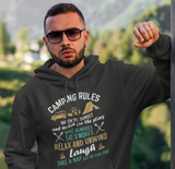 Camping Rules. Watch Sunset; Pull-over hoodie sweatshirt