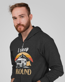 I sleep around; Full-zip hoodie sweatshirt