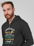 Camping Rules. Watch Sunset ; Full-zip hoodie sweatshirt