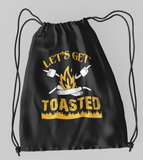Get Toasted; 100% Cotton sheeting Dyed-to match draw cord closure