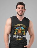 Campfire Drink Team; 100% cotton Seamless double-needle ⅞” neck Double -needle armholes and hem