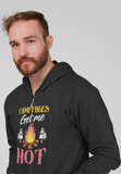 Campfires get me Hot; Full-zip hoodie sweatshirt