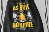Classy as shit; 100% Cotton sheeting Dyed-to match draw cord closure