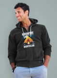 Bonfire is a nightclub; Full-zip hoodie sweatshirt